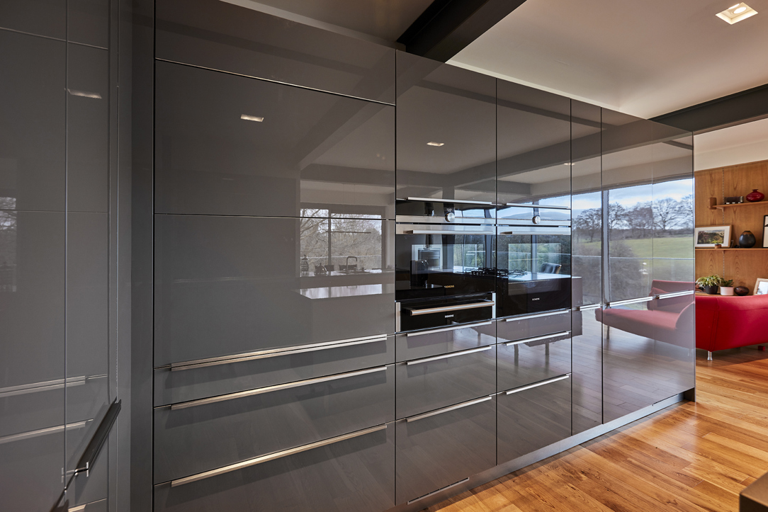 Kuhlmann gloss grey cabinets